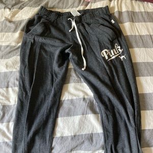 PINK grey sweatpants